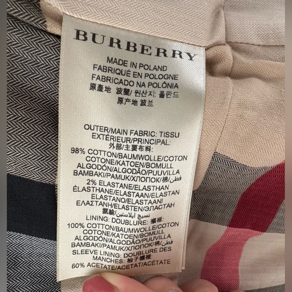 Burberry Brit Tiberton Double-Breasted Pleated-Back Short Jacket size 4 - Picture 7 of 7